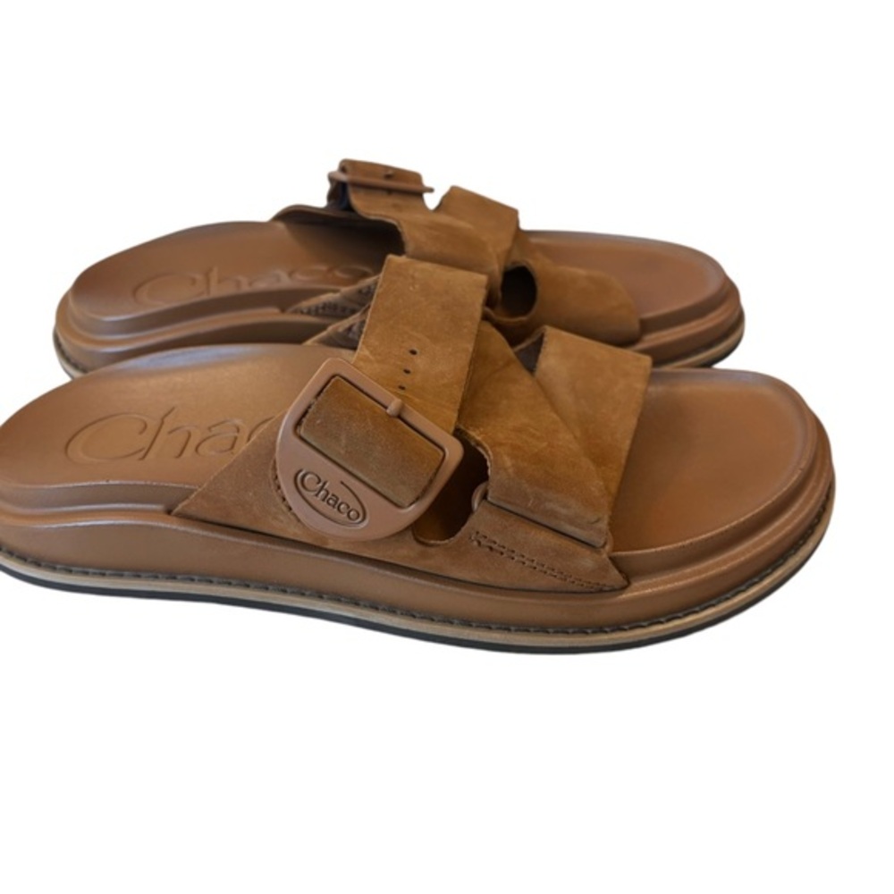 Chaco Women's Brown Suede Slide Sandals with Buckle